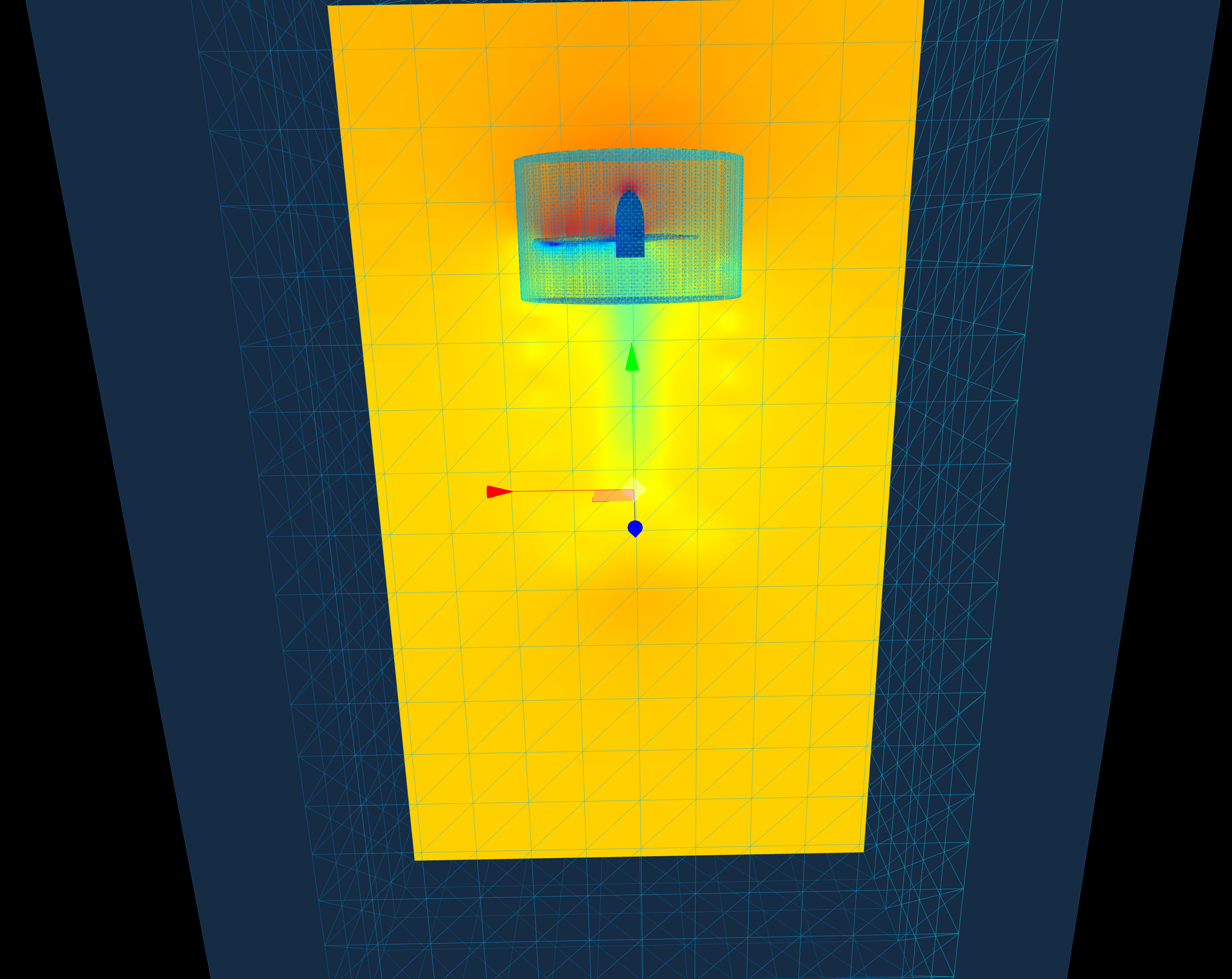 Interactive slice plane cutting through mesh